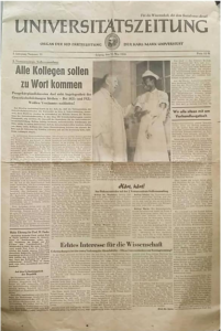 Dr Alexander Ejisimekwu Ohiaeri on the front page of Karl Marx University newspaper